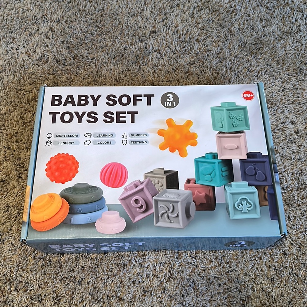 Brand New!! 3-In-1 Baby Soft Toys Set